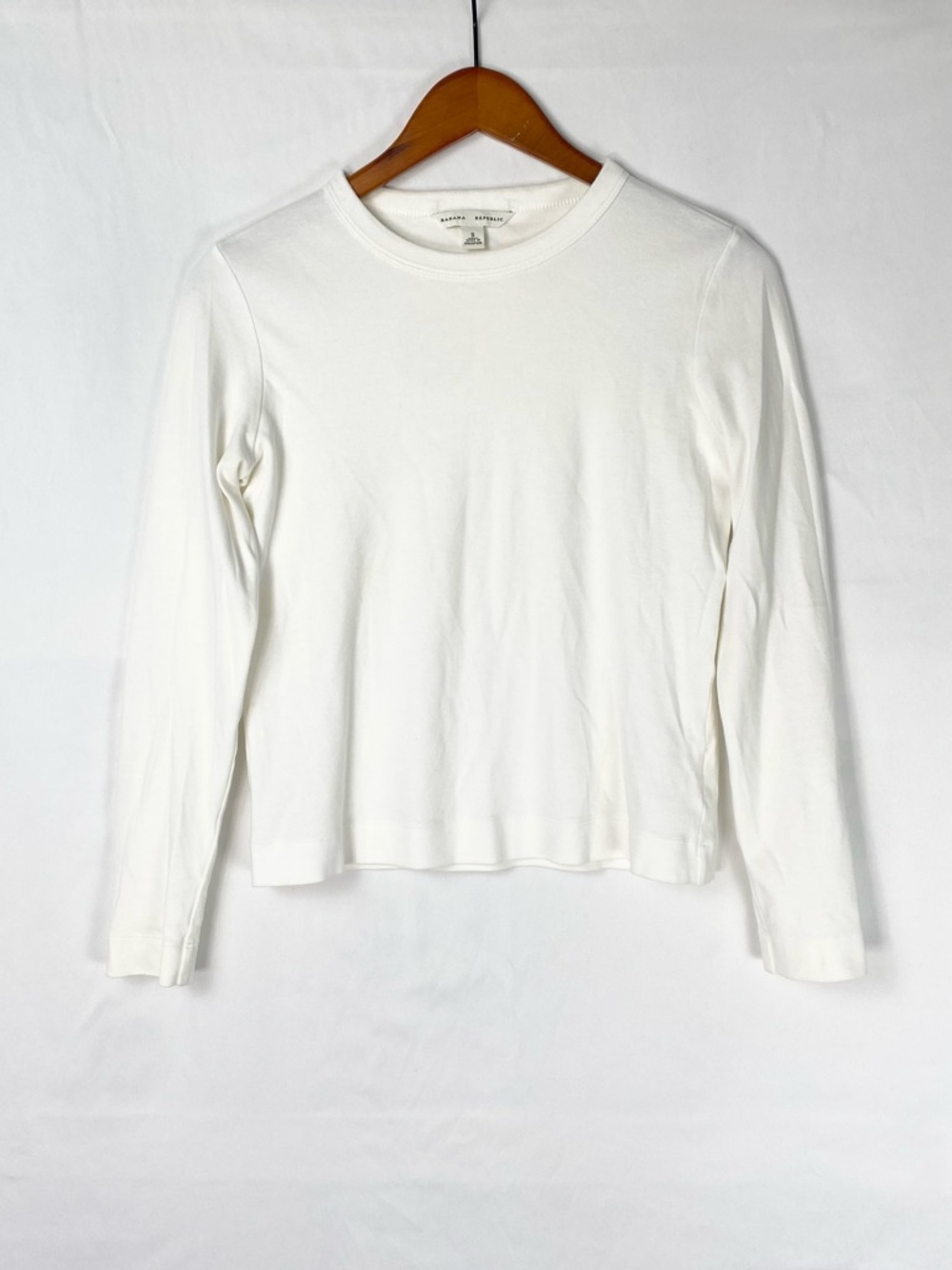 Banana Republic Vintage White Long Sleeve Size Small Crop